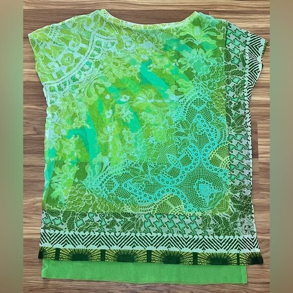 JEAN PAUL GAULTIER FUZZI GREEN TOP SIZE S MADE IN ITALY - Picture 2 of 7